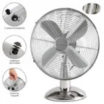 ProfiCare Metal Masaüstü Vantilatör 25cm (Sessiz Çalışma)