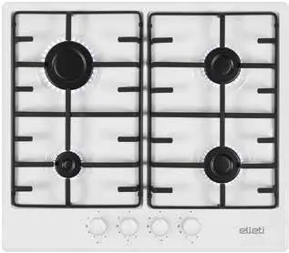 Elleti Beyaz Emaye Ocak 4 Gazlı - Görsel 1