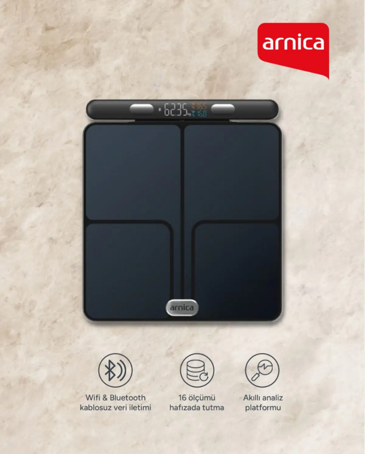 Arnica EG52250  Perfect Bluetooth Baskül 17J3 - Görsel 1