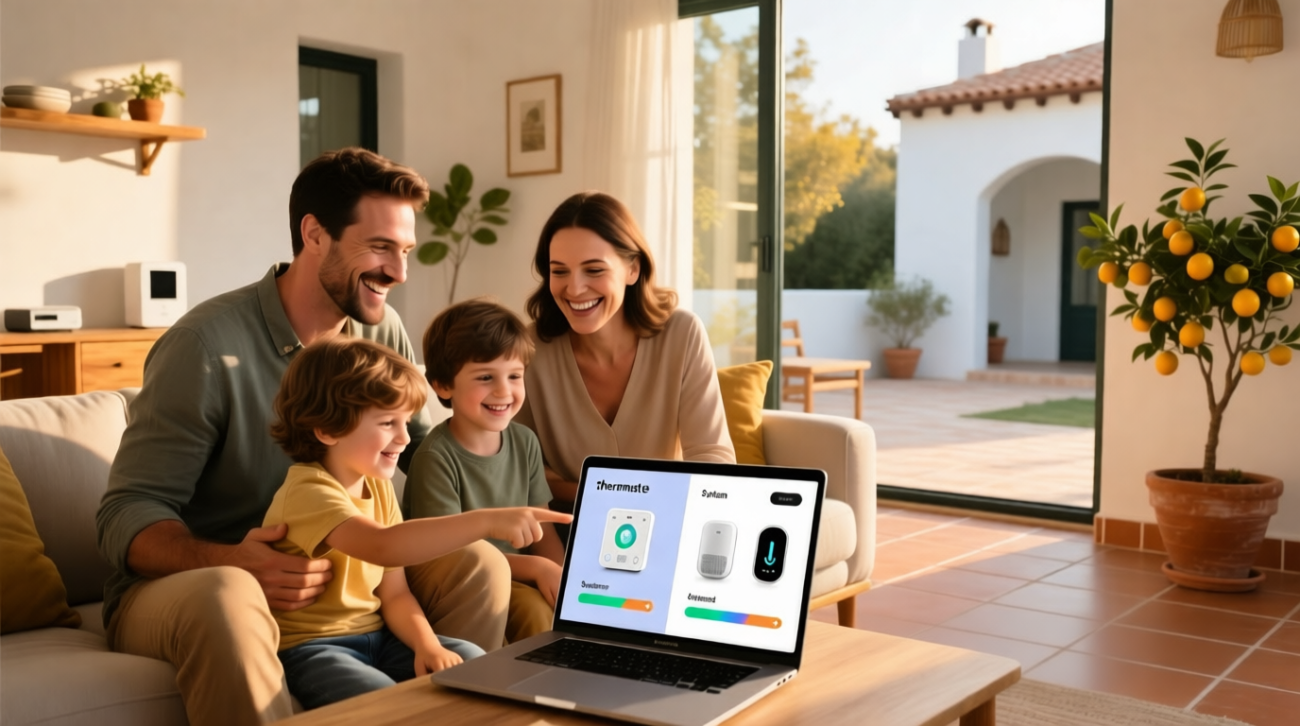 Kıbrıs’ta teknoloji ürünleri için online alışveriş yapan aile