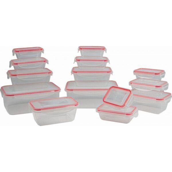 4 Hacimli 14 Parça Plastik Gıda Saklama Kabı