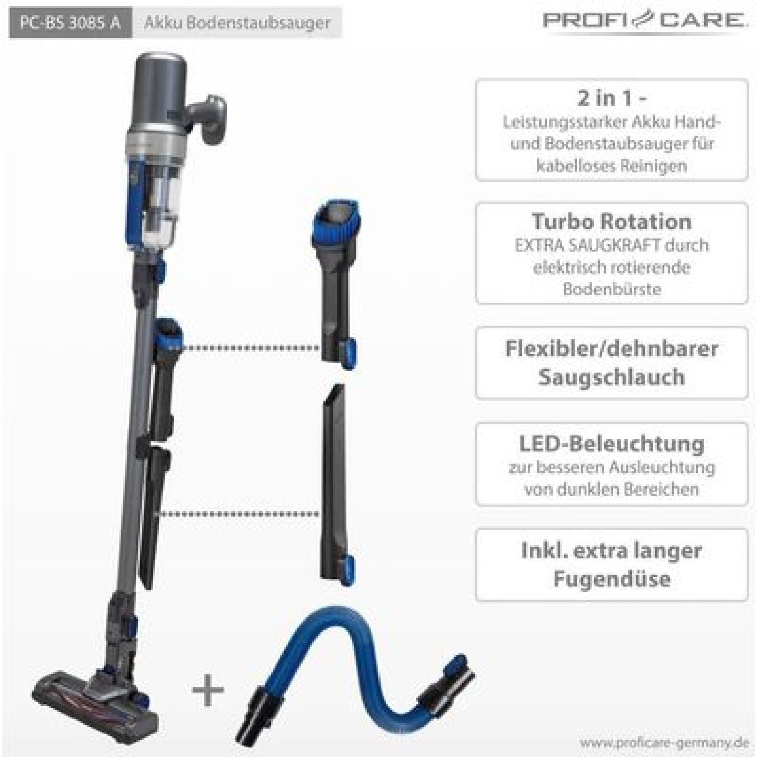 ProfiCare Pilli Zemin Süpürgesi - Görsel 2
