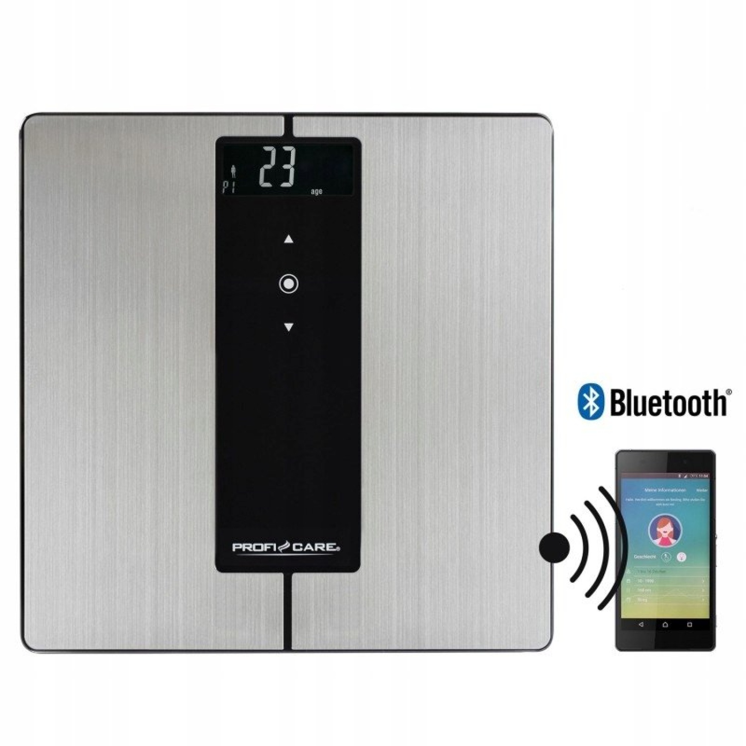 9w1-INTELIGENTNA-WAGA-LAZIENKOWA-SMART-BLUETOOTH ProfiCare 9'u 1 Arada Dijital Baskül (Bluetooth) - Görsel 3