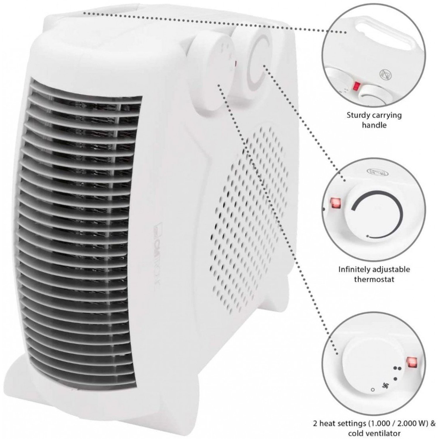 Fanlı Soba1000-2000W Clatronic Fanlı Soba 1000/2000W - Görsel 1