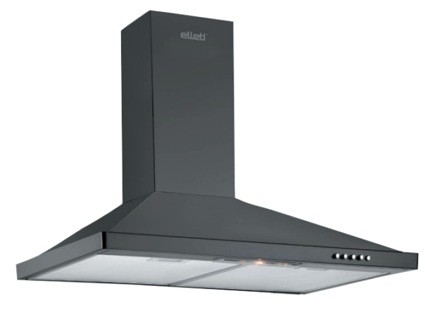 Elleti Siyah Prizma Davlumbaz 60 cm.