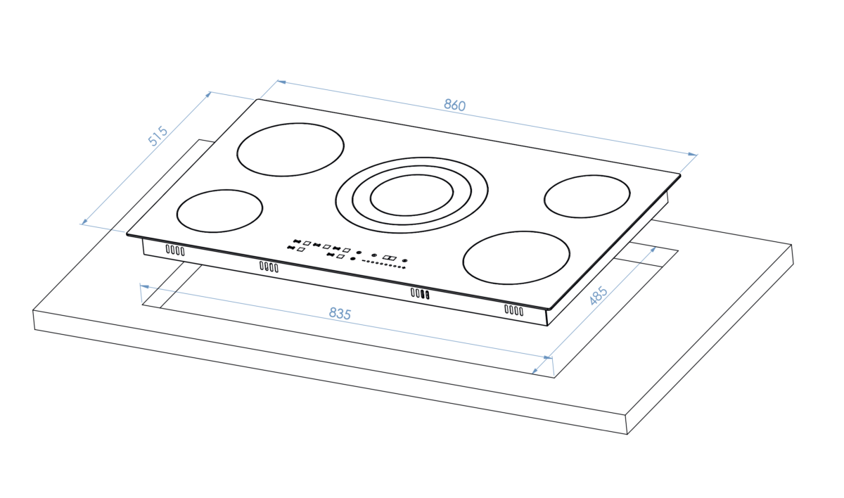 Elleti Vitroseramik Ocak 8,7 kW - Görsel 2