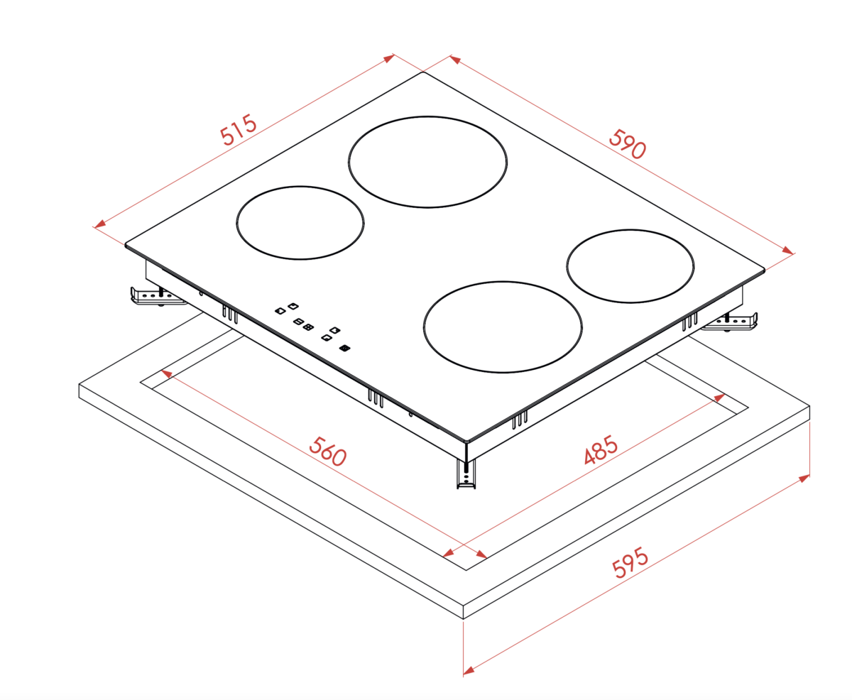 Elleti Vitroseramik Ocak 6kW - Görsel 2
