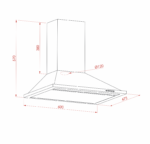 Elleti Prizma Inox Davlumbaz 60 cm. - Görsel 2