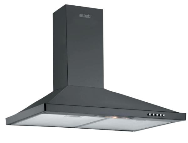 Elleti Siyah Cam Davlumbaz 60cm.