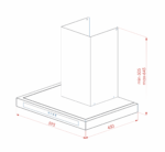 Elleti Inox T Tipi Davlumbaz 60 cm. - Görsel 2