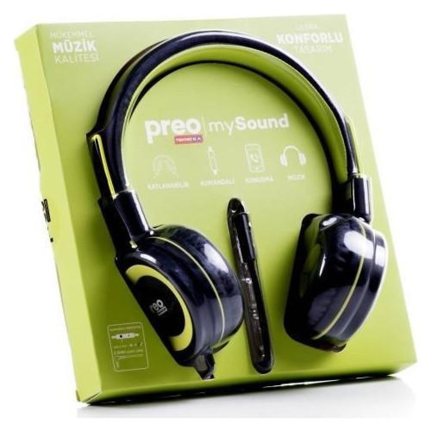 Preo My Sound Kablolu Kulaklik Cool Neon Ye - Görsel 2