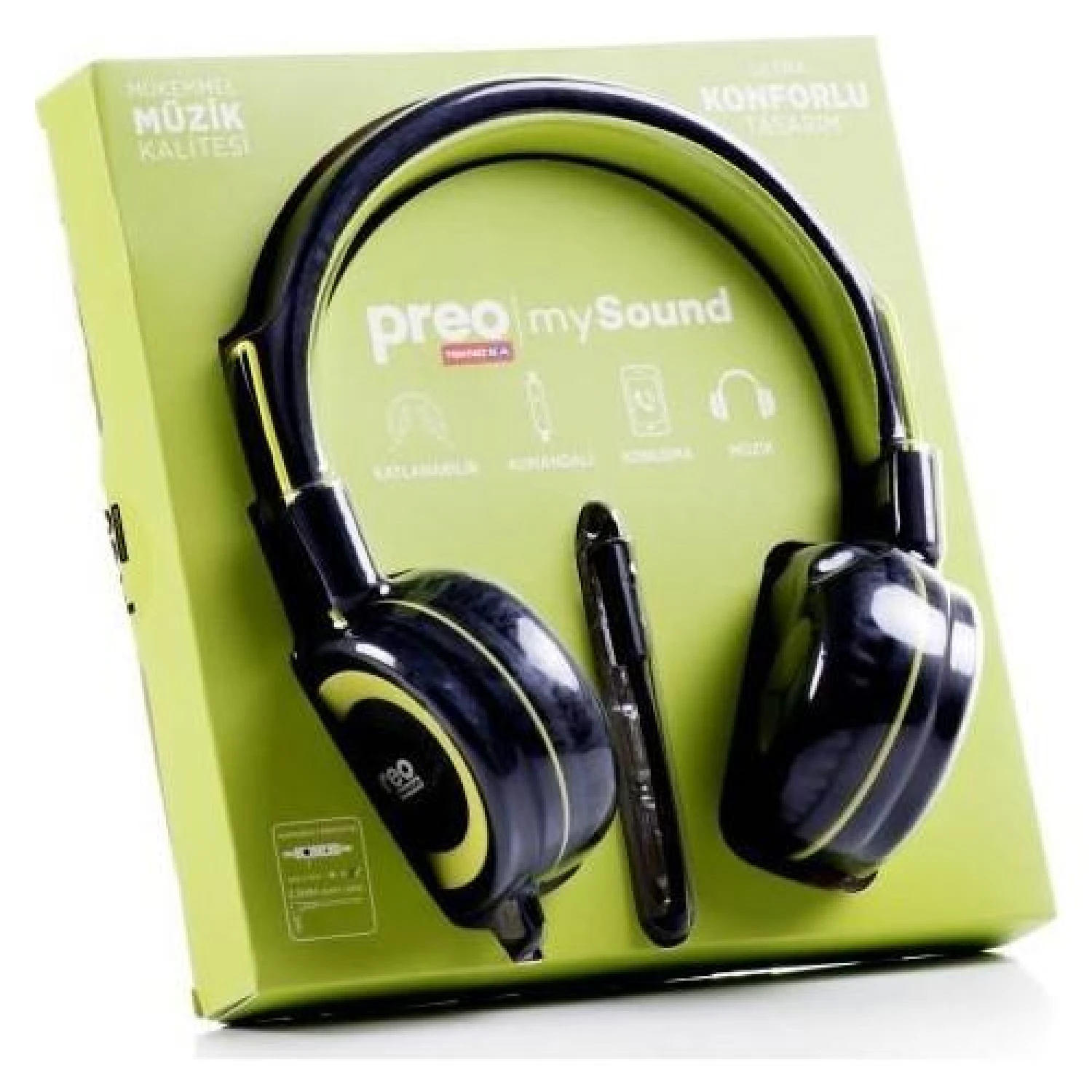 Preo My Sound Kablolu Kulaklik Cool Neon Ye - Görsel 2