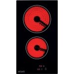 Elleti Siyah Vitroseramik Cam Ocak 2 Bölgeli Elektrikli