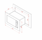 Elleti Siyah Mikro Dalga Ankastre Fırın 20 Lt. - Görsel 2