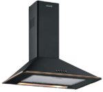 Elleti Rustik Siyah Davlumbaz Bronz Çita 60cm