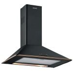 Elleti Rustik Siyah Davlumbaz Bronz Çita 60cm