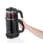 Arnica Demli Stil Cam Çay Makinesi Siyah - Görsel 3