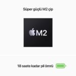 Apple MacBook Air 13.6" M2 8CPU 8GPU 8GB 256GB SSD Starlight - Görsel 3