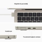 Apple MacBook Air 13.6" M2 8CPU 8GPU 8GB 256GB SSD Starlight - Görsel 6