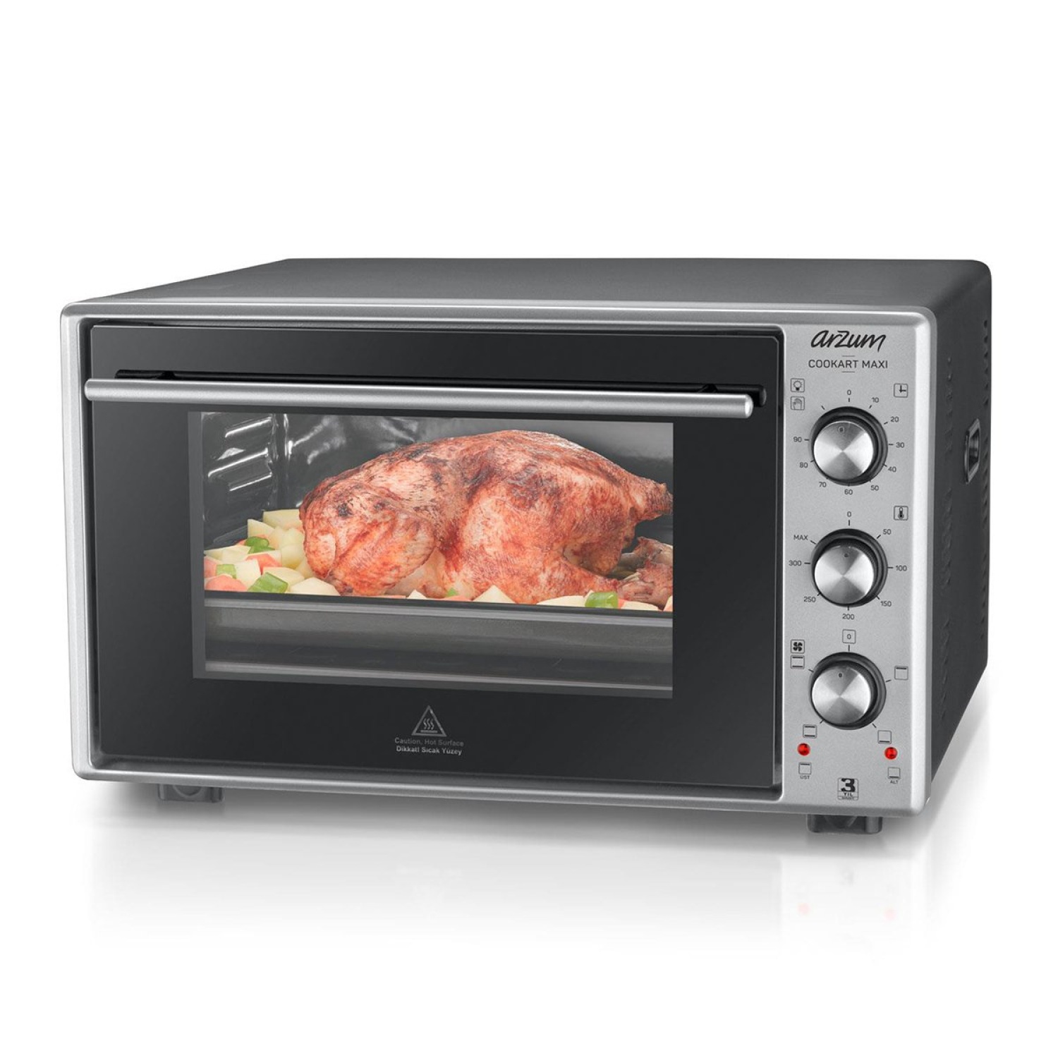 AR2002 Cookart Maxi 50 L Çift Camlı Fırın - Inox