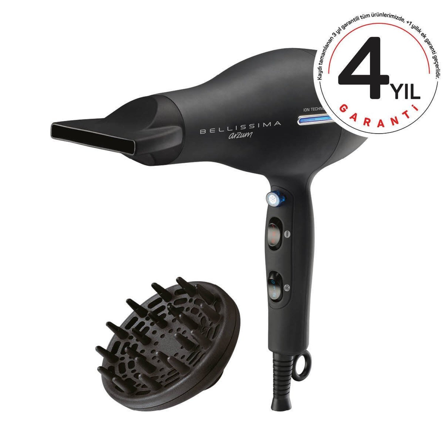 AR5003 Bellissima Profesyonel İyonlu Saç Kurutma Makinesi - Siyah