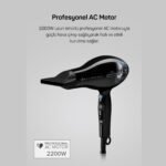 AR5003 Bellissima Profesyonel İyonlu Saç Kurutma Makinesi - Siyah