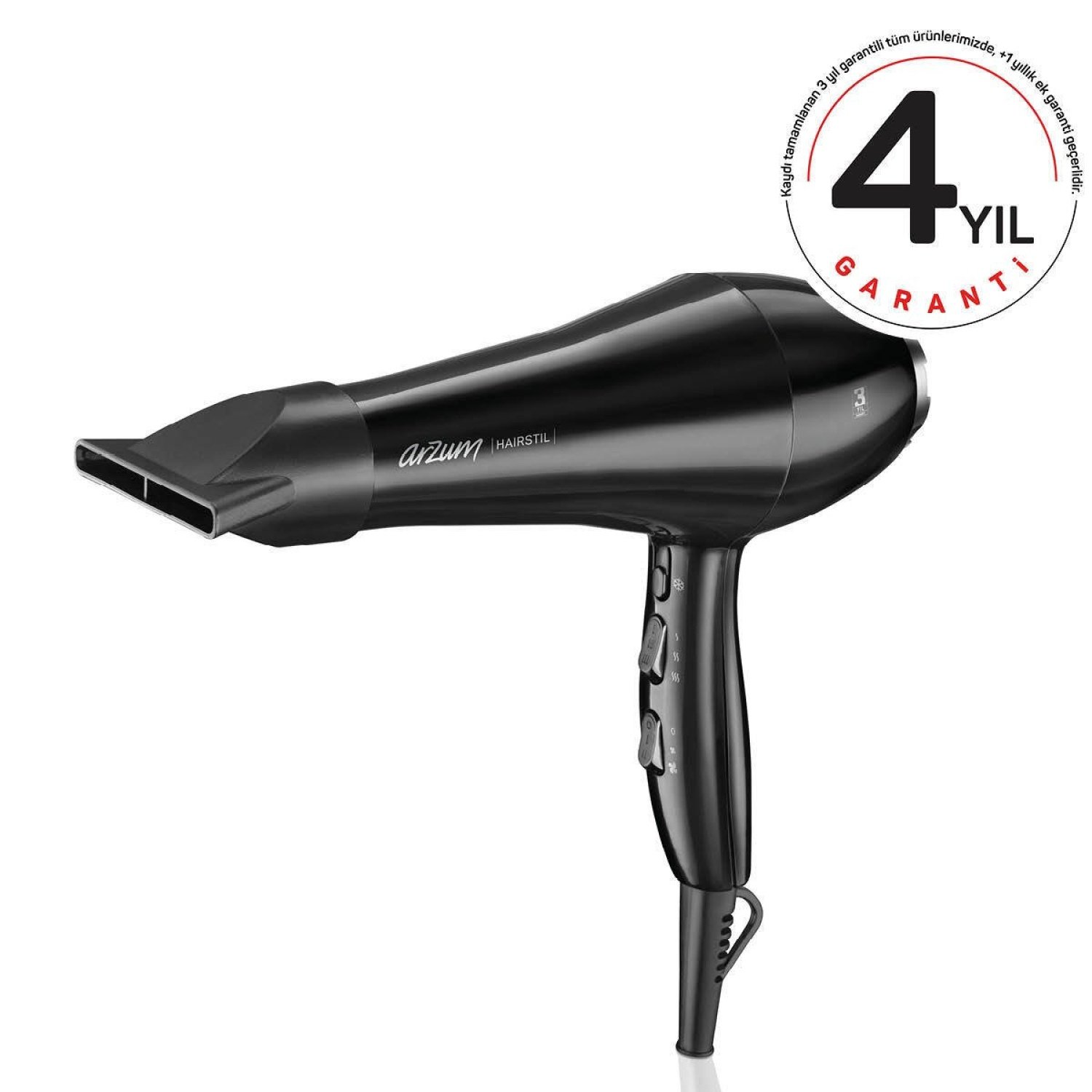 ARZUM HAIRSTIL PROFESYONEL SAÇ KURUTMA MAKINESİ 2200W+Kurutma Başlığı - Image 2