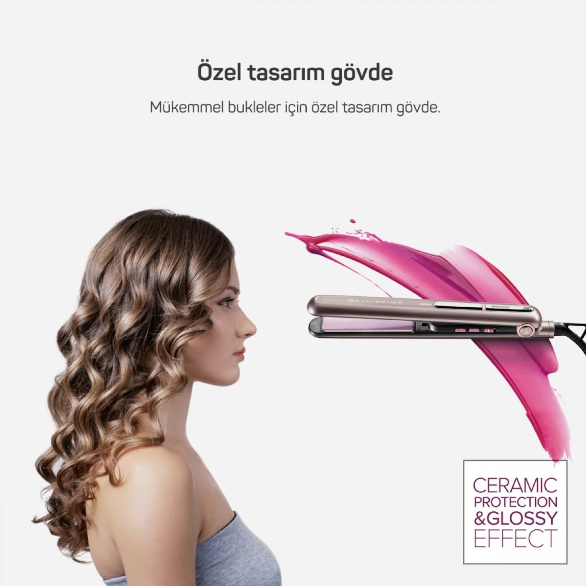 AR5062 Bellissima Creativity Glossy Saç Düzleştirici - Pembe