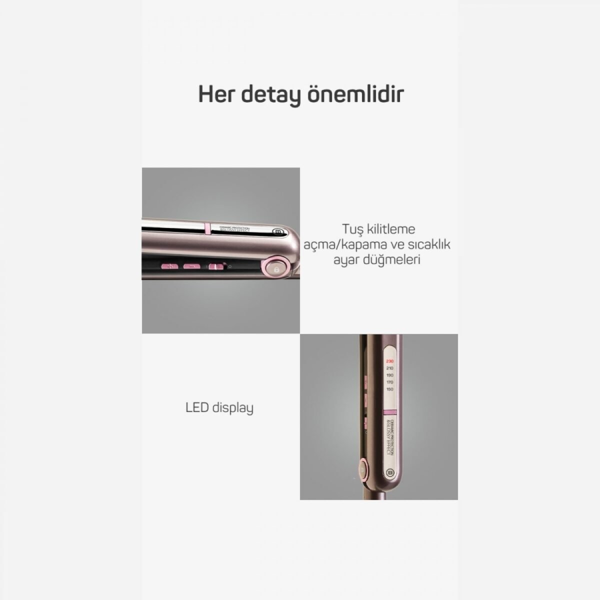 AR5062 Bellissima Creativity Glossy Saç Düzleştirici - Pembe