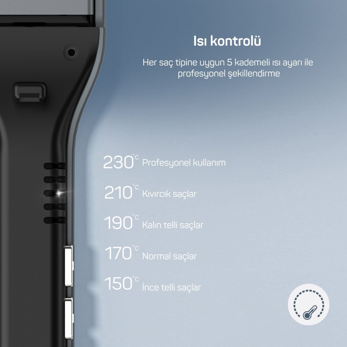 AR5078 Trendcare Geniş Saç Düzleştirici - Antrasit