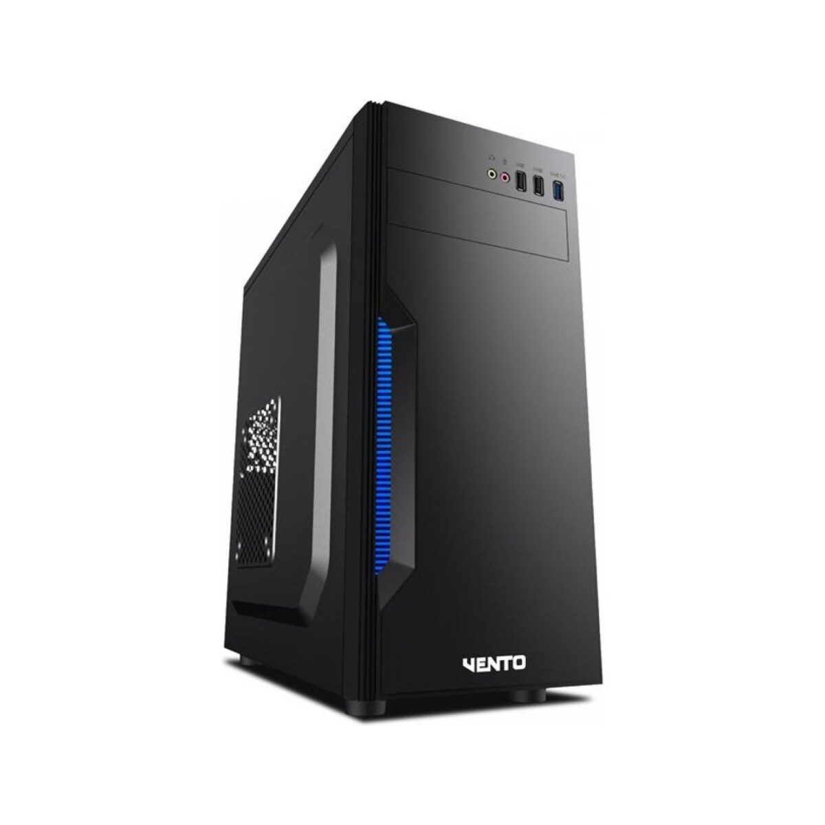 1755185078823243 ASUS VENTO TA-K61 ATX SİYAH MİD-TOWER KASA - Görsel 1