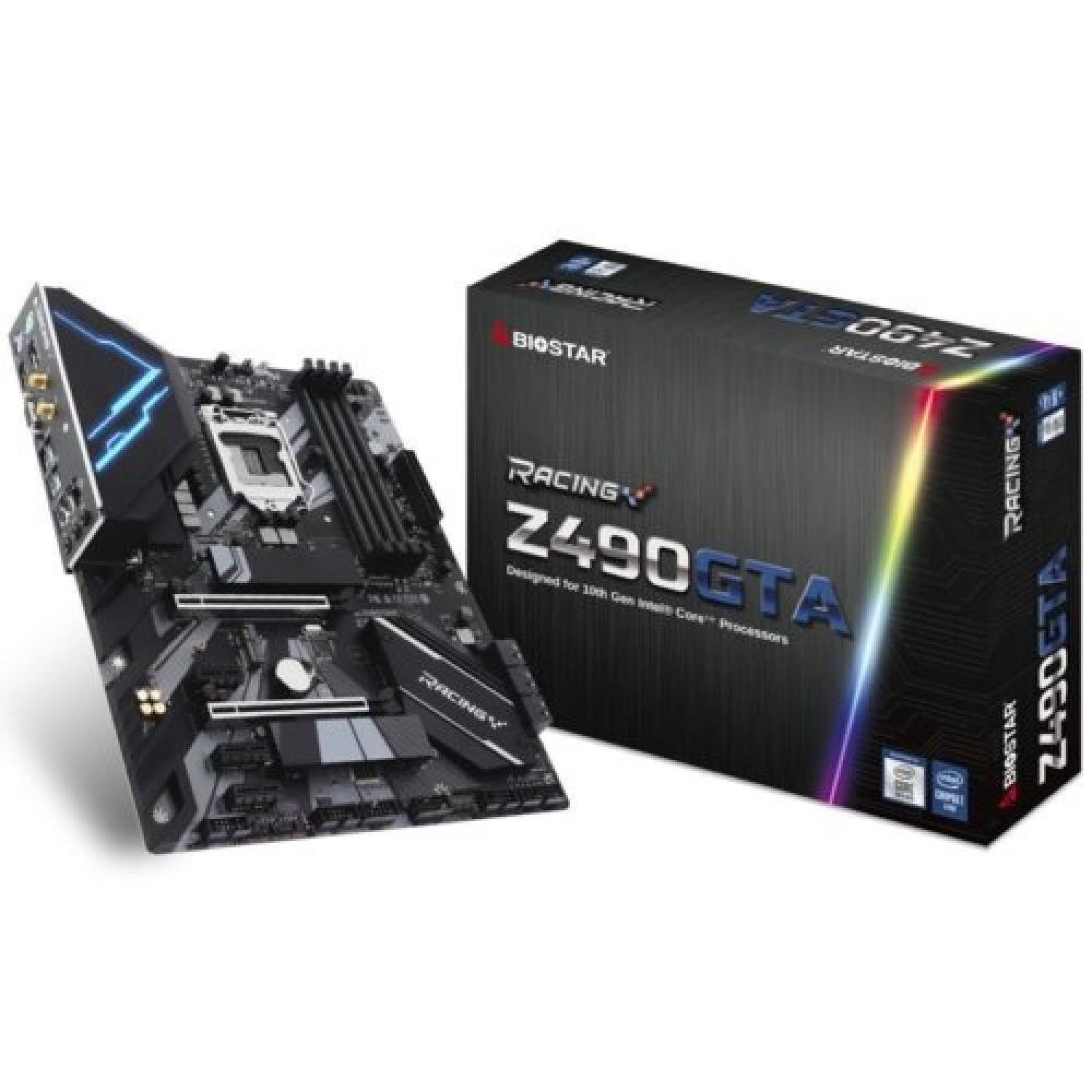 Biostar Racing Z490GTA DDR4 4400 S+V+GL LGA1200p - Görsel 1