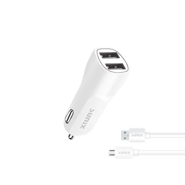 Sunix S-307 2.4A Çift USB Micro Araç Set Şarj