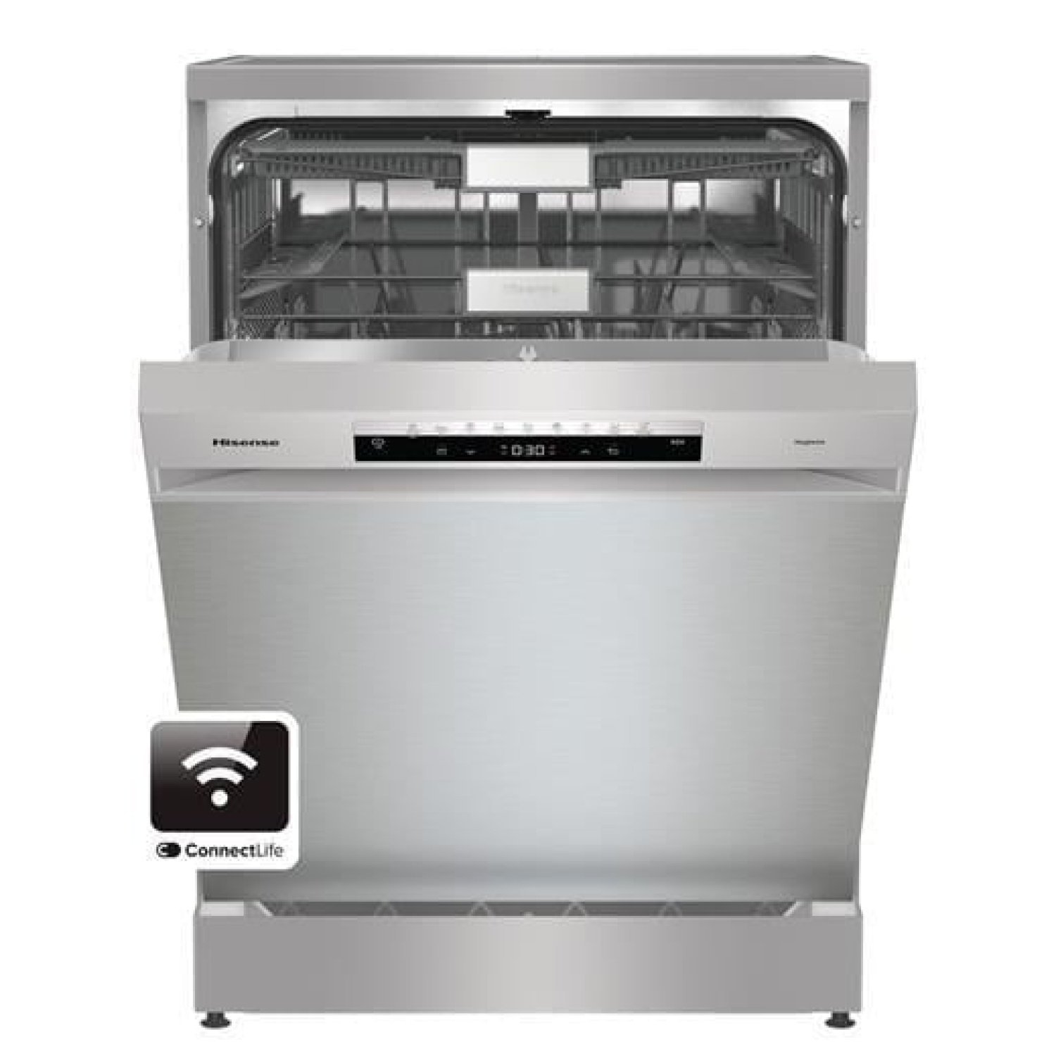 HISENSE HS693C60XAD 7 PROG. A+++ INV. WIFI SOLO BULAŞIK MAKİNESİ INOX - Görsel 4