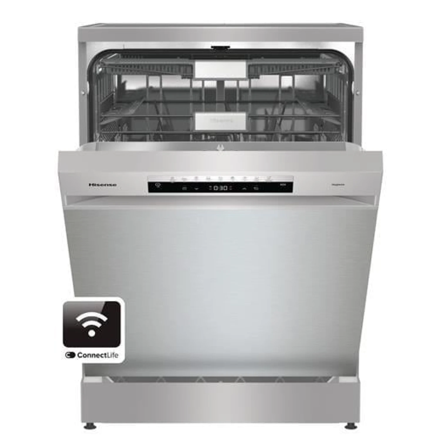 HISENSE HS693C60XAD 7 PROG. A+++ INV. WIFI SOLO BULAŞIK MAKİNESİ INOX - Görsel 4