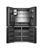 HISENSE RQ760N4IFE 577 LT. 4 KAPILI GARDIROP TİPİ NO FROST SU ve BUZ HAZNELİ EKRANLI BUZDOLABI SİYAH - Image 4