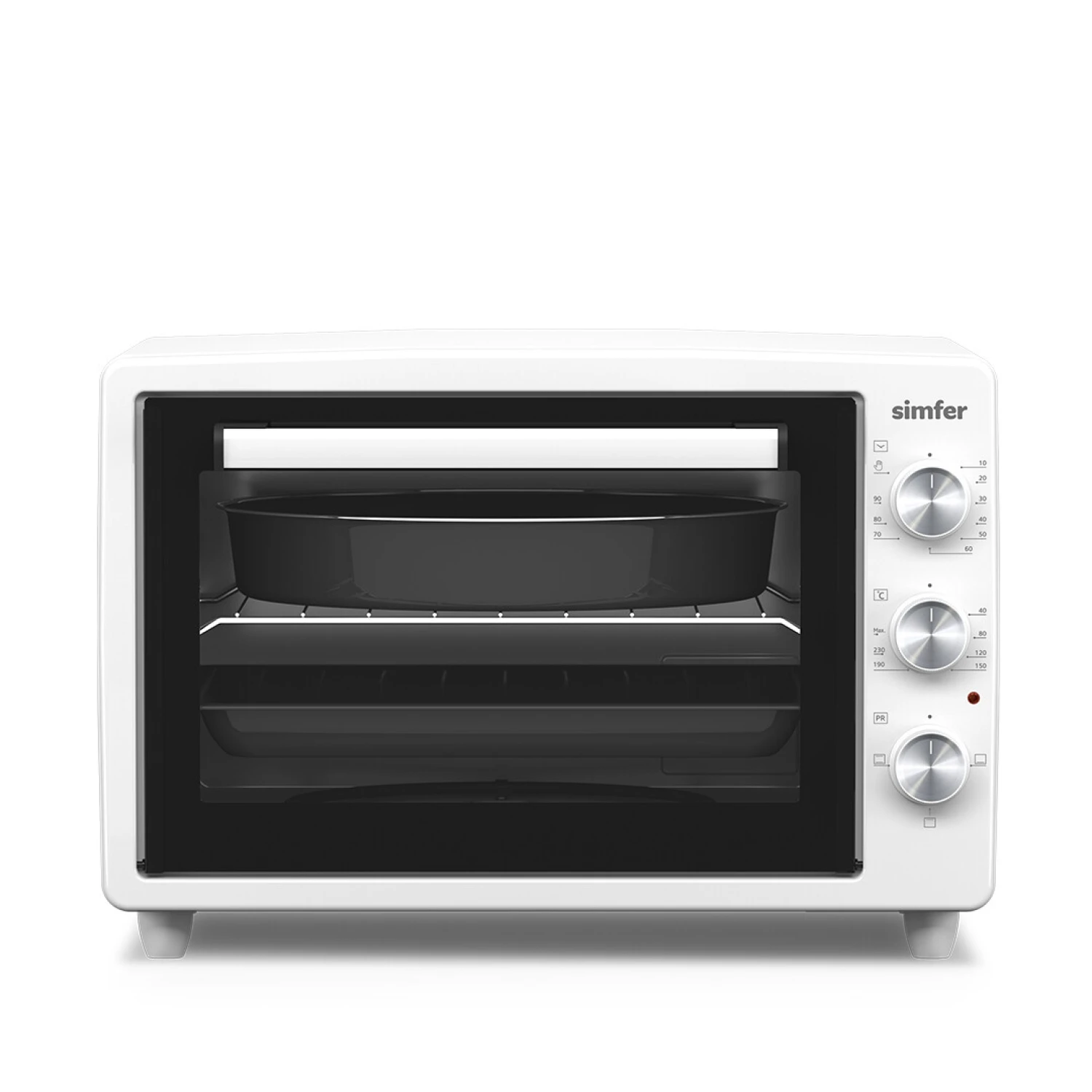 Simfer 4242 Turbo Beyaz Midi/Mini Fırın, 1300W, 42 Litre - Görsel 3