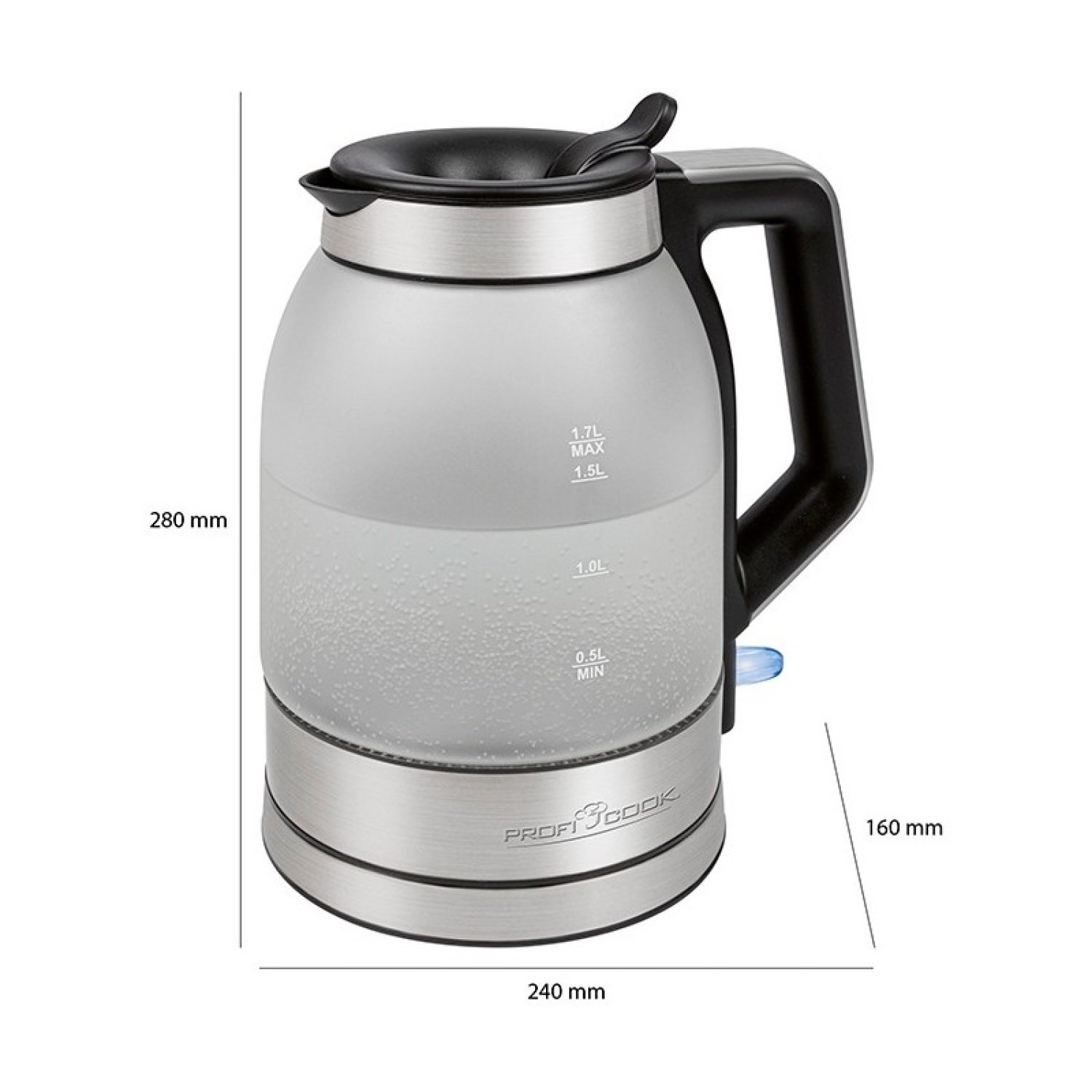 PROFICOOK  Cam Işıklı Su Isıtıcı / Kettle - Görsel 4