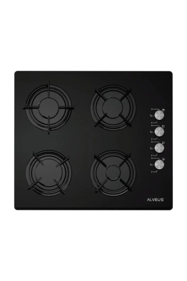 Alveus Gls 640 Siyah Cam Doğalgazlı Ankastre Ocak