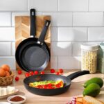 Schafer Black Stone 3 lü Tava Seti 18Cm+22Cm+26Cm-Siyah