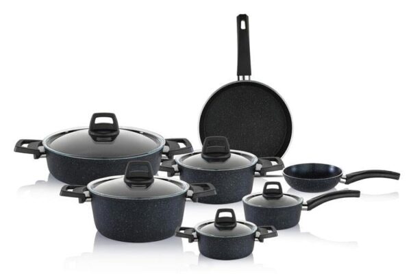 Schafer Dark Storm Y.Y. Tencere Seti 12  Parça- Siyah