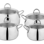 Schafer New Trendy 8 Parça Çelik Tencere Seti-Inox