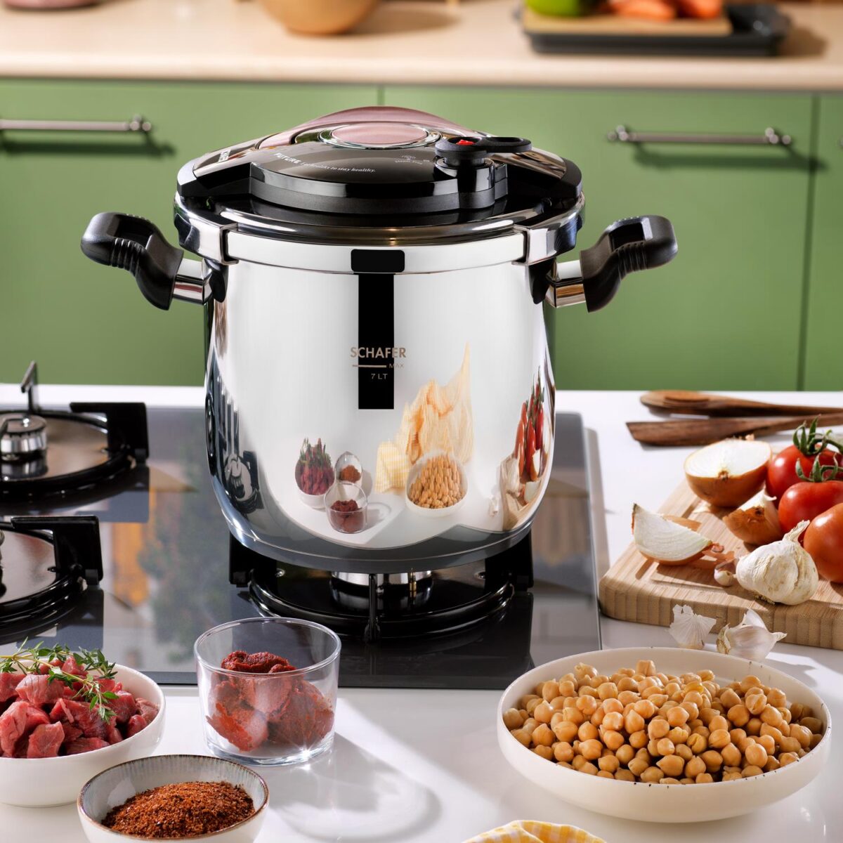 schafer-cooky-duduklu-tencere-7-l-siya-bf8c8c Schafer Cooky Düdüklü Tencere 7 L - Görsel 1