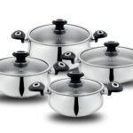 Schafer Cordell Çelik Tencere Seti 8 Parça -Siyah