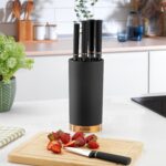 Schafer Forge Bloklu Bıçak Seti 6 Parça-Siyah