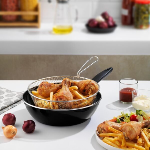 Schafer Komfort Derin Kızartma Tavası 2 Parça-Siyah