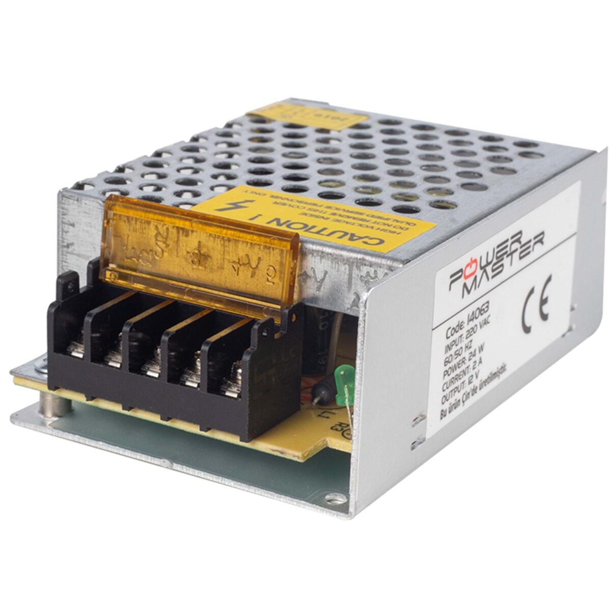 12 VOLT - 2 AMPER METAL KASA ADAPTÖR - Görsel 1