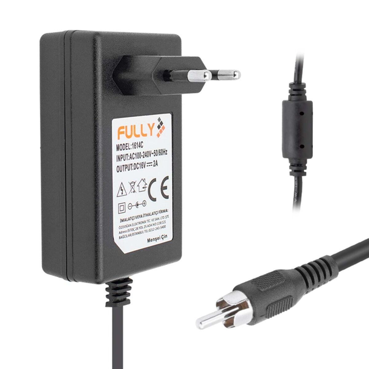 16 VOLT 2 AMPER TOS RCA UÇLU SANTRAL ADAPTÖRÜ - Image 2
