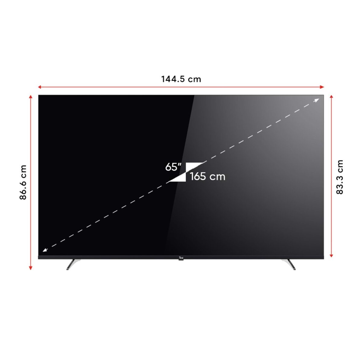 Next YE-65020GFSG5-4K 65 inch 165 Ekran UHD 4K Google Android TV - Görsel 2
