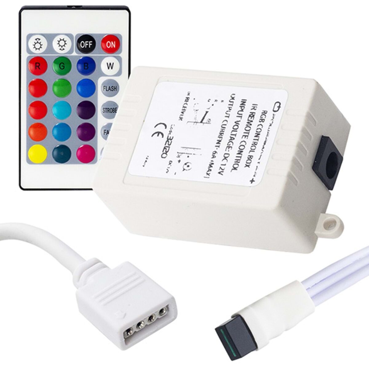 POWERMASTER PM-32120 12V 6A 24'LÜ LED RGB KONTROL DEVRESI KUMANDALI